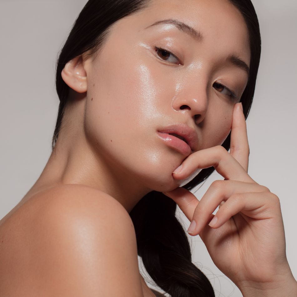 peau visage effet glass skin